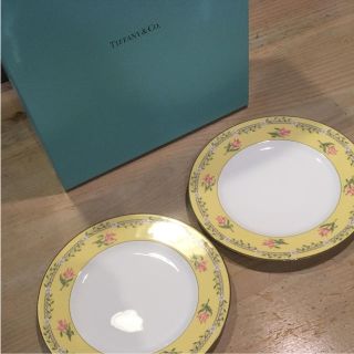 ティファニー(Tiffany & Co.)のティファニー プレート 2枚 ピンクチューリップ(食器)