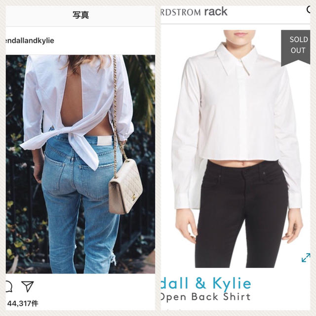 ZARA(ザラ)の日本未入荷 Kendall + Kylieオープンバックシャツ レディースのトップス(シャツ/ブラウス(長袖/七分))の商品写真