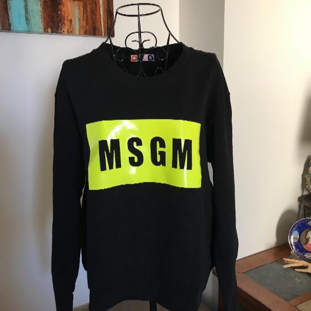 MSGM(エムエスジイエム)の☆MSGM スウェットトレーナー ブラック サイズM〜L☆ レディースのトップス(トレーナー/スウェット)の商品写真