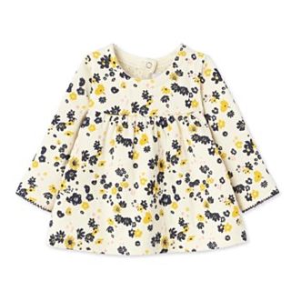 プチバトー(PETIT BATEAU)のプチバトー 17AW イエローフラワープリントブラウス 12m 新品(シャツ/カットソー)