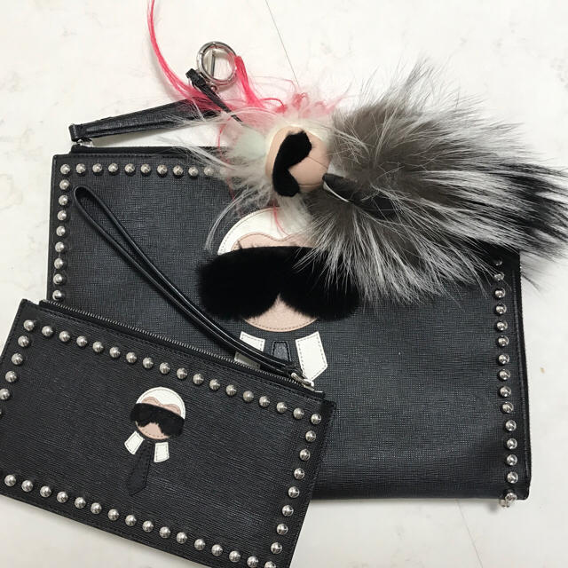 海外輸入】 FENDI - フェンディ クラッチセット ラガーフェルド
