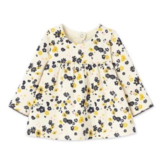 プチバトー(PETIT BATEAU)のプチバトー 17AW チュビックイエローフラワープリントブラウス 18m 新品(シャツ/カットソー)