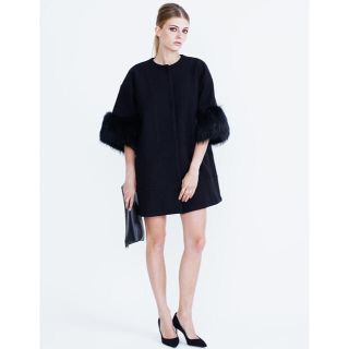 ドゥーズィエムクラス(DEUXIEME CLASSE)の専用【新品】AVA ADORE FUR SLEEVE コート ブラック (毛皮/ファーコート)