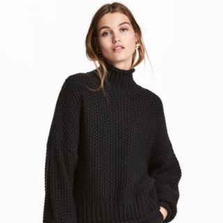 エイチアンドエイチ(H&H)の大人気 完売商品 H&M チャンキーニット ブラックSサイズ(ニット/セーター)