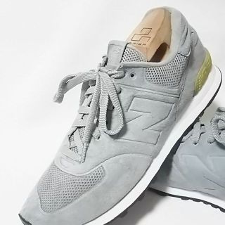 ニューバランス(New Balance)の希少モデル!ニューバランス574高級スニーカー海外限定灰黄！5769961300(スニーカー)