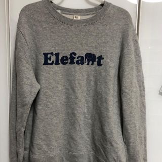 グラニフ(Design Tshirts Store graniph)のグラニフ トレーナー L グレー エレファントロゴ(スウェット)