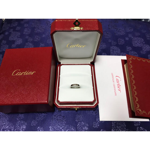 Cartier(カルティエ)のCartier エングレーブド ウェディングリング Pt950 #50 レディースのアクセサリー(リング(指輪))の商品写真