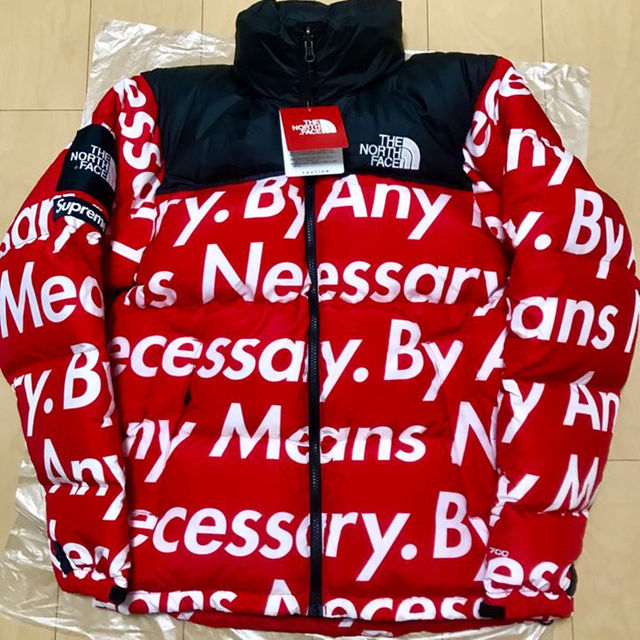 希少S supreme Nuptse Red 窪塚 The North Face