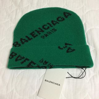 バレンシアガ(Balenciaga)のone様専用☆新品未着用◆バレンシアガ◆ロゴ ニット帽グリーン(ニット帽/ビーニー)