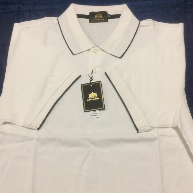三越(ミツコシ)の三越ブランド 半袖ポロシャツ 白 LLサイズ メンズのトップス(ポロシャツ)の商品写真