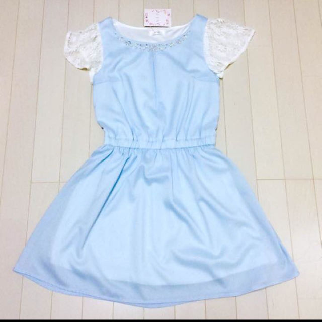 CECIL McBEE(セシルマクビー)の★【新品】渋谷109購入★ADREE(アドリー) 可愛いワンピース/ライトブルー レディースのワンピース(ミニワンピース)の商品写真