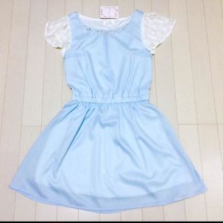 セシルマクビー(CECIL McBEE)の★【新品】渋谷109購入★ADREE(アドリー) 可愛いワンピース/ライトブルー(ミニワンピース)