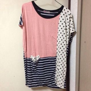 プードゥドゥ(POU DOU DOU)の美品！POUDOUDOUシャツワンピ(Tシャツ(半袖/袖なし))