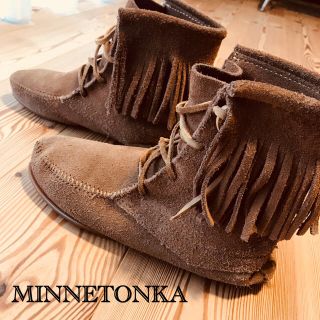 ミネトンカ(Minnetonka)のミネトンカ フリンジ アンクル ハイ ブーツ レースアップ(ブーツ)