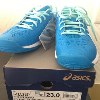 アシックス(asics)の新品 アシックス テニスシューズ23cm定価15660円オールコート用(シューズ)