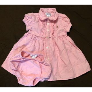 ポロラルフローレン(POLO RALPH LAUREN)の♡リア様専用♡美品☆ラルフローレン 9M ワンピース 女の子 ピンク(ワンピース)