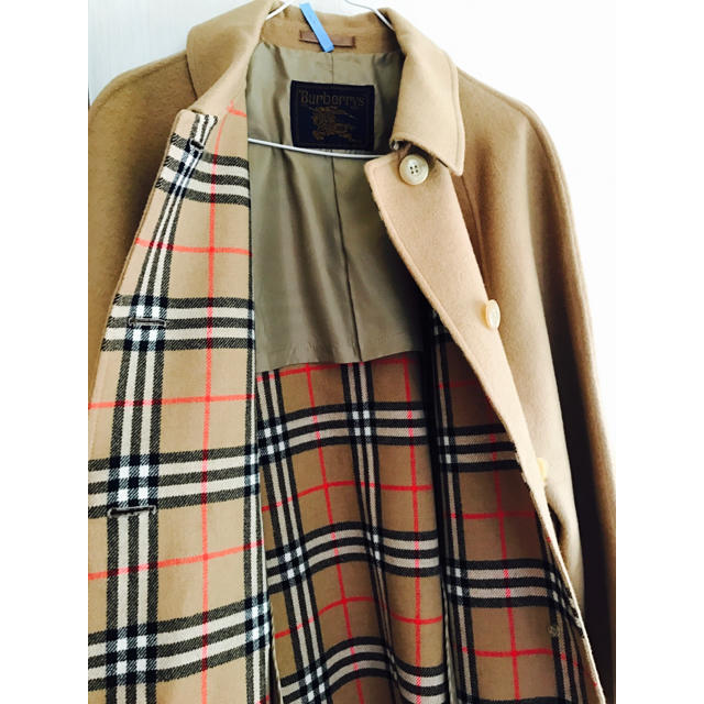 BURBERRY(バーバリー)のバーバリー ☆ カシミヤ混 ☆ ダブルフェイスステンカラーコート ノバチェック レディースのジャケット/アウター(ロングコート)の商品写真