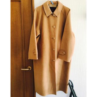 バーバリー(BURBERRY)のバーバリー ☆ カシミヤ混 ☆ ダブルフェイスステンカラーコート ノバチェック(ロングコート)