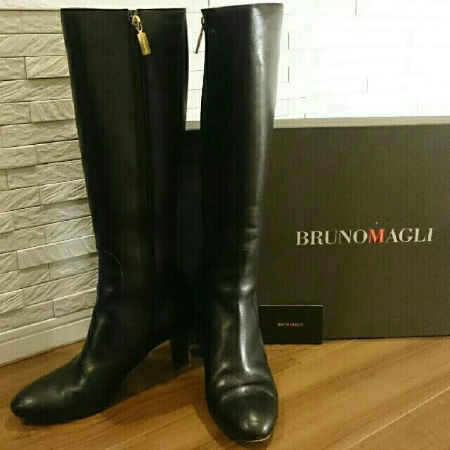 BRUNOMAGLI 黒 ロングブーツ サイズ 36(約23.0㎝)