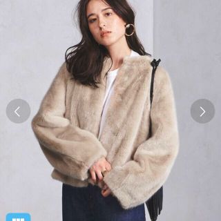 ユナイテッドアローズ(UNITED ARROWS)のUNITED ARROWS フェイクファー コート 新品(毛皮/ファーコート)