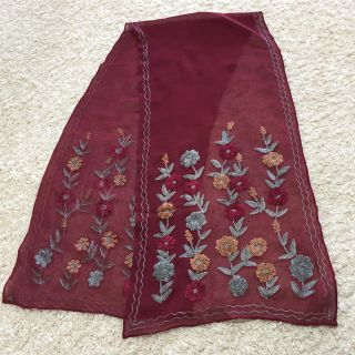 花刺繍 ストール(ストール/パシュミナ)