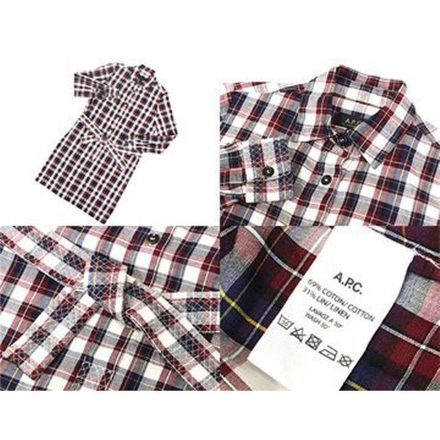 A.P.C(アーペーセー)の美品◆A.P.C.◆シャツワンピース◆アーペーセー◆APC/XS レディースのワンピース(ひざ丈ワンピース)の商品写真