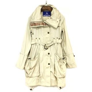 バーバリーブルーレーベル(BURBERRY BLUE LABEL)の希少◆バーバリーブルーレーベル◆ロゴ付きバルーンコート/36(トレンチコート)