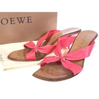 ロエベ(LOEWE)の激カワ◆LOEWE◆リボンレザーサンダル◆ロエベ/36(サンダル)