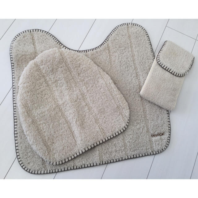 ケユカ KEYUCA トイレマット、便座カバー 2点セット カーペット ...