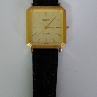 エルジン(ELGIN)の値下げ　腕時計　エルジン　クォーツ　メンズ　ヘアーライン　中古(その他)