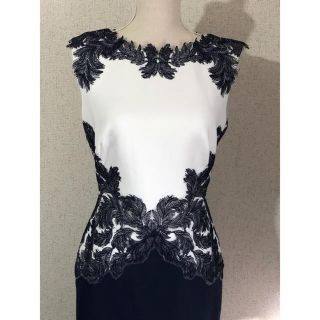 タダシショウジ(TADASHI SHOJI)の新品タグ無し m Tadashi Shoji タダシショージ フェザー ドレス(ひざ丈ワンピース)