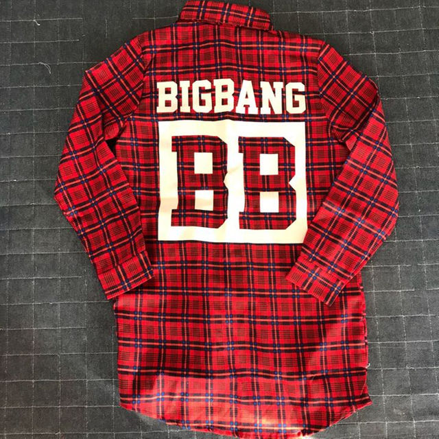 bigbang♔公式 チェックシャツ エンタメ/ホビーのタレントグッズ(ミュージシャン)の商品写真