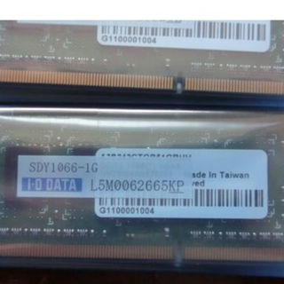 アイオーデータ(IODATA)のこんにゃくいも様専用・ノートPC用DDR3メモリー(1 GB×2新品)(ノートPC)