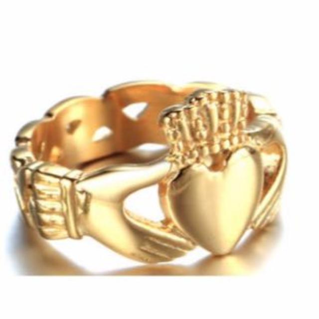 愛 友情 幸せの象徴 クラダリング ゴールド (23号)  6062 メンズのアクセサリー(リング(指輪))の商品写真