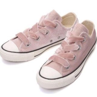 コンバース(CONVERSE)のコンバース♡ベロアピンク♡7日限定値下げ(スニーカー)