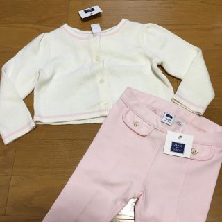 ラルフローレン(Ralph Lauren)の【新品★タグ】海外ブランド＊女の子上下セット/12m/18m/70/80/ピンク(カーディガン/ボレロ)