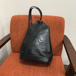 取り置き分◎キタムラ レザー 黒 ブラック リュック バックパック