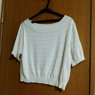 ダブルクローゼット(w closet)のタック編みオフショルPO ❁(Tシャツ(半袖/袖なし))