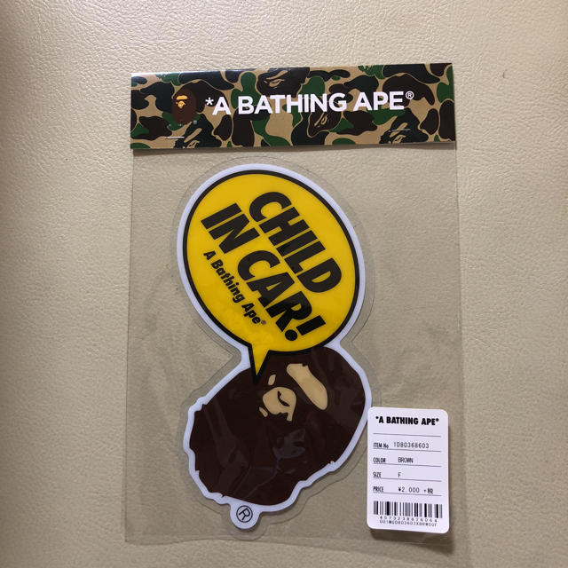 A BATHING APE(アベイシングエイプ)のBAPE ベビーステッカー 自動車/バイクの自動車(車外アクセサリ)の商品写真