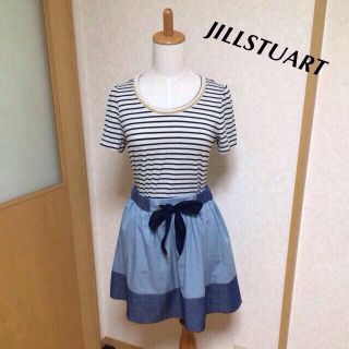 ジルバイジルスチュアート(JILL by JILLSTUART)のジルスチュアート/デニム風膝丈スカート(ひざ丈スカート)