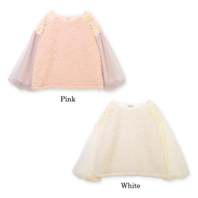 flower(フラワー)のflowerのfluffy top pink*(未使用品) レディースのトップス(ニット/セーター)の商品写真