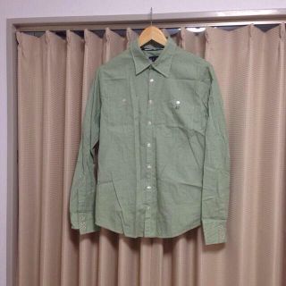 アルマーニジーンズ(ARMANI JEANS)の緑ギンガムチェックシャツ(シャツ/ブラウス(長袖/七分))