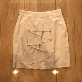 トランテアンソンドゥモード(31 Sons de mode)の美品 31 Sons de mode♡バックフリルスカート(ひざ丈スカート)