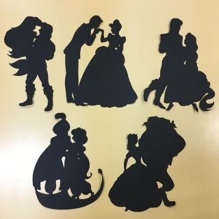 ディズニープリンセス風 切り絵 画用紙 シルエット ダイカットの通販 ラクマ