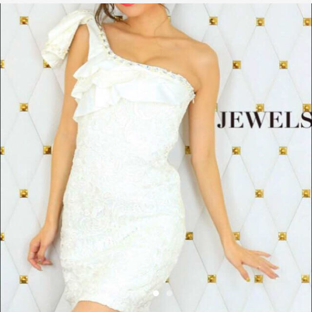 【定価6000円】ワンショルダー ミニドレス Jewels レディースのフォーマル/ドレス(ミニドレス)の商品写真