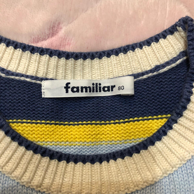 familiar(ファミリア)のファミリア ニットベスト  size80 キッズ/ベビー/マタニティのベビー服(~85cm)(ニット/セーター)の商品写真