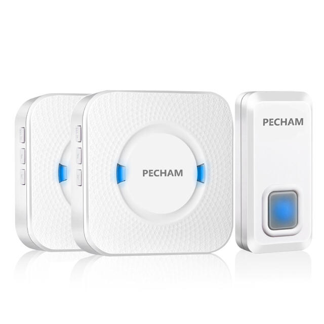 ワイヤレスチャイム PECHAM 呼び出しチャイムセット インテリア/住まい/日用品の日用品/生活雑貨/旅行(防災関連グッズ)の商品写真