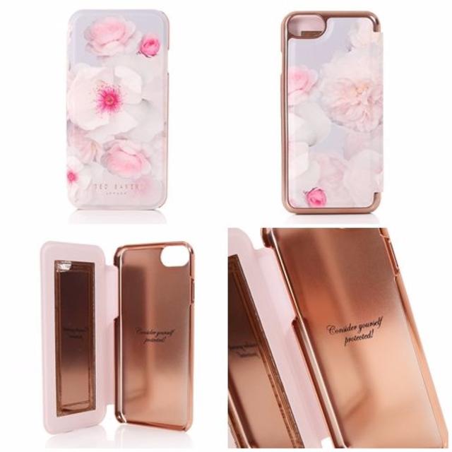 iPhone8/7/6/6S TED BAKER 手帳型ミラー付 テッドベイカー