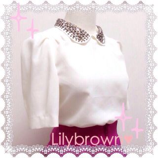 リリーブラウン(Lily Brown)のLilyBrown＊スタッズ衿ブラウス(シャツ/ブラウス(半袖/袖なし))