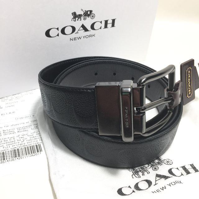 COACH(コーチ)の本物保証！新品 ﾀｸﾞ付 ｺｰﾁ ｷﾞﾌﾄﾎﾞｯｸｽ 袋 F55157  メンズのファッション小物(ベルト)の商品写真